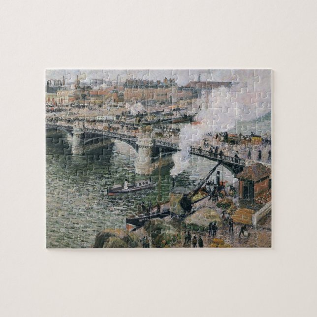 Puzzle Camille Pissarro Pont Boieldieu à Rouen Peinture (Horizontal)