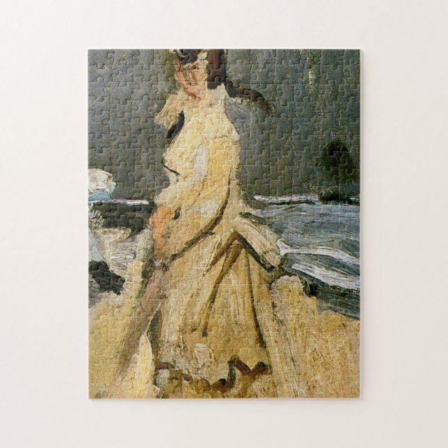 Puzzle Camille sur la plage Monet Art (Vertical)