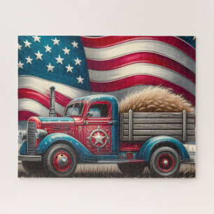 Puzzle Camion Américain Patriotique