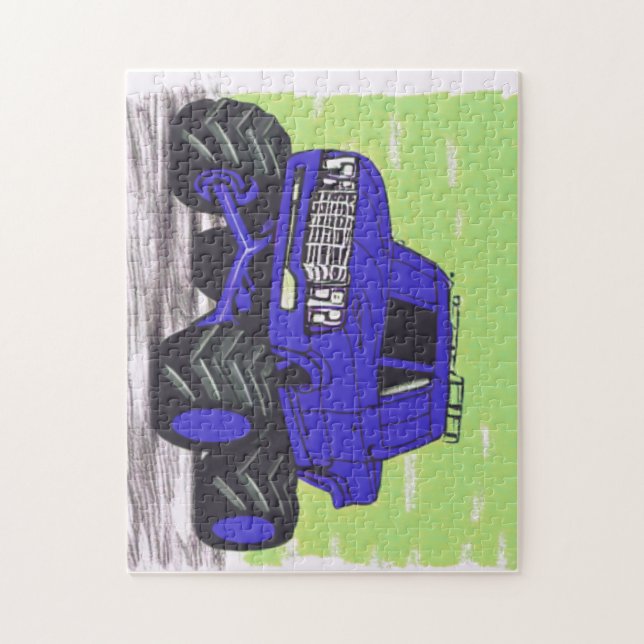 Puzzle Camion Monster bleu (Vertical)
