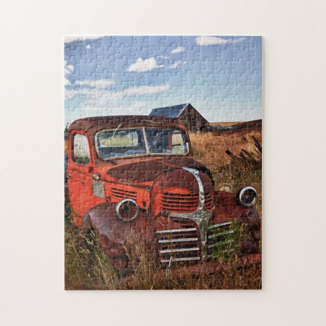 Puzzle Camion orange de rouillement de Dodge avec la (Vertical)