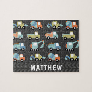 Puzzle Camions de construction mignons Personnalisés