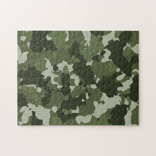 Puzzle Camo camouflage militaire vert (Horizontal)