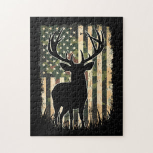 Puzzle Camo US Drapeau Chasse aux Cerfs Chasse au Camofla