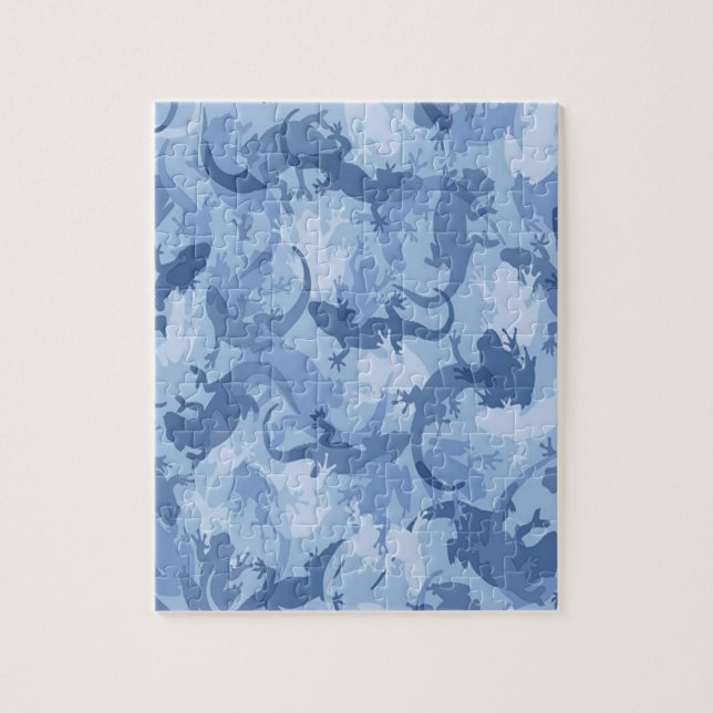 Puzzle Camouflage de reptile bleu (Vertical)