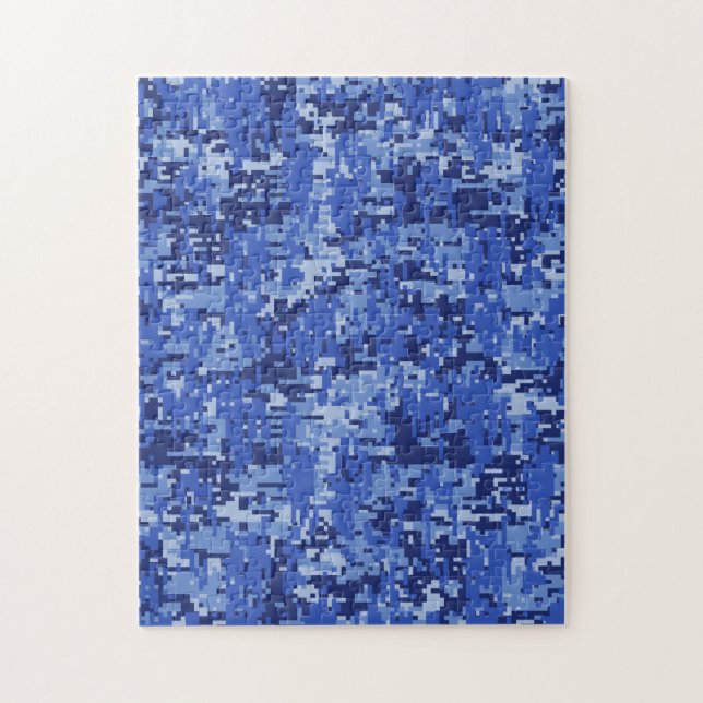 Puzzle Camouflage photo numérique bleu marine dynamique T (Vertical)