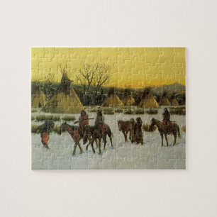 Puzzle Camp de Sioux à Wounded Knee par John Hauser
