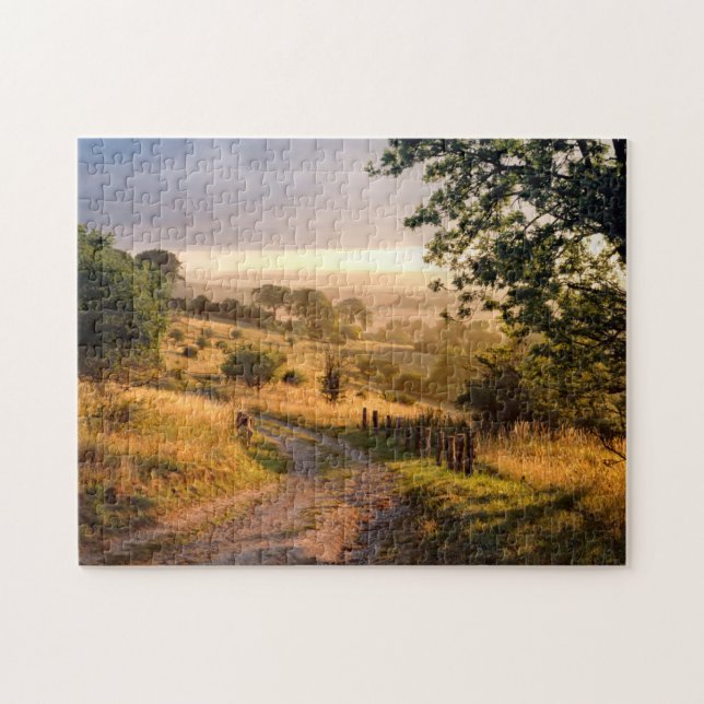 Puzzle Campagne anglaise du soleil | d'aube (Horizontal)
