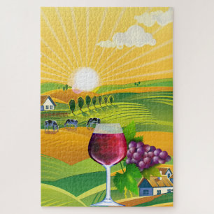 Puzzle Campagne viticole soleil sommelier