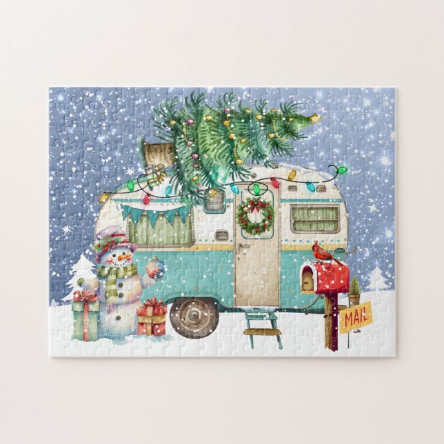 Puzzle Camper de Noël (Horizontal)