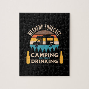 Puzzle Camping à bière avec anniversaire à bière
