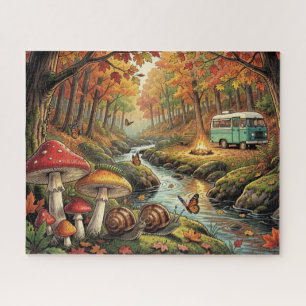 Puzzle Camping Caractère Rétro de Cottage Confortable