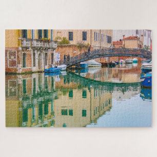 Puzzle Canal de Venise et pont avec réflexions, Italie