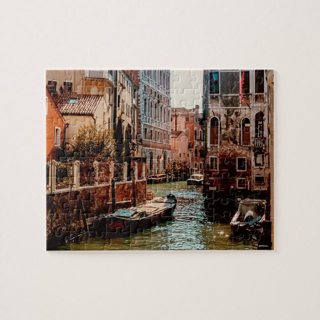 Puzzle Canal de Venise Gondolas en Italie Photo (Horizontal)