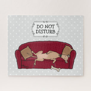 Puzzle Canapé Greyhound (fawn) Chien Lazy Dormir Drôle
