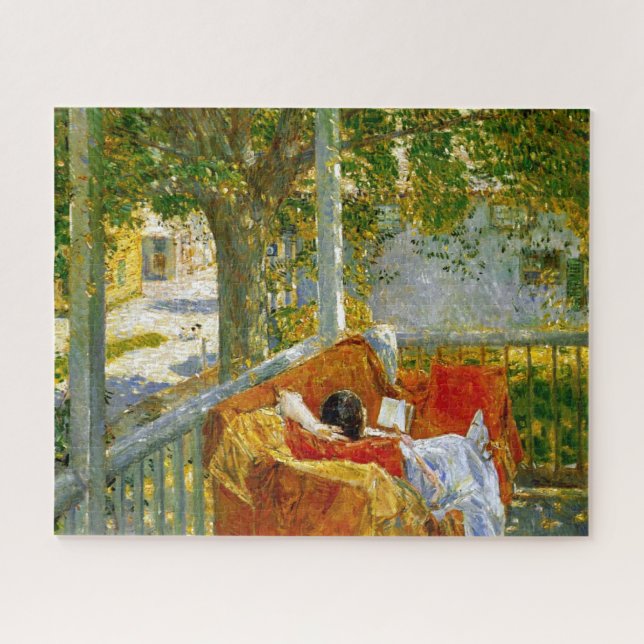 Puzzle Canapé sur le porche, Cos Cob par Frederick Hassam (Horizontal)