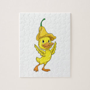 Puzzle Canard avec Casquette Bell jaune