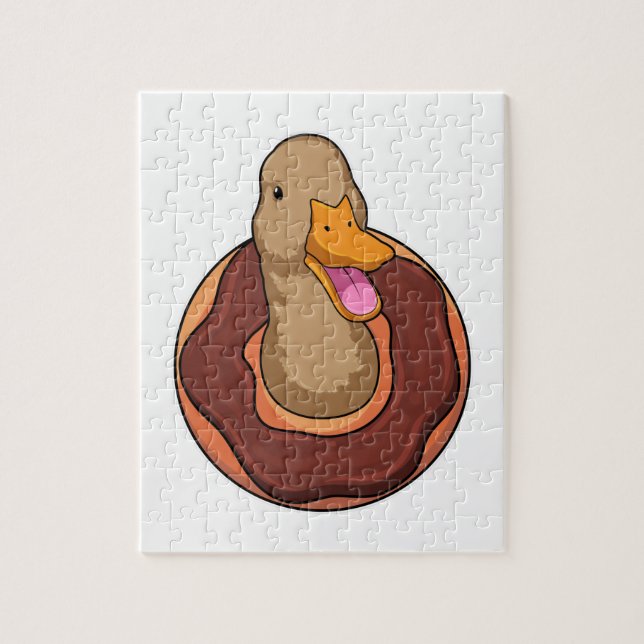 Puzzle Canard avec Donut (Vertical)