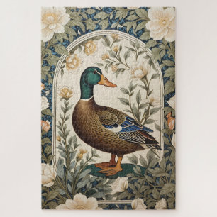Puzzle Canard colvert élégant inspiré de William Morris 