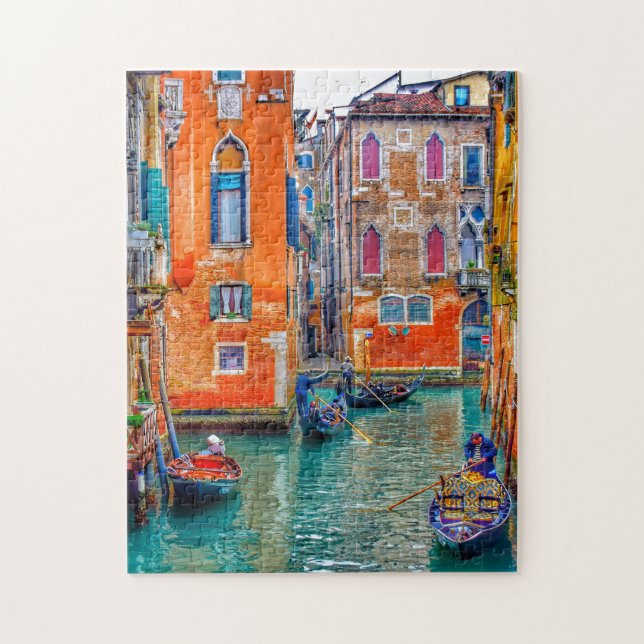 Puzzle Canaux colorés de Venise Gondola (Vertical)