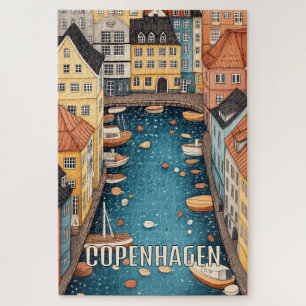 Puzzle Canaux d'eau de Copenhague Danemark