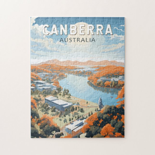 Puzzle Canberra Australie Travel Art Vintage (Vertical)