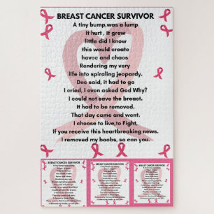 Puzzle CANCER DU SEIN SURVIVANT Wall Art