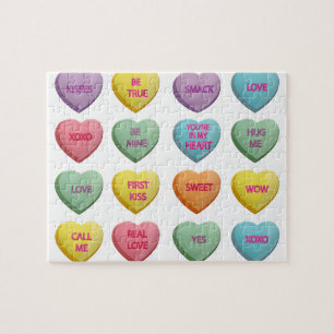 Puzzle Candy Hearts, doux messages d'amour pour la Saint-