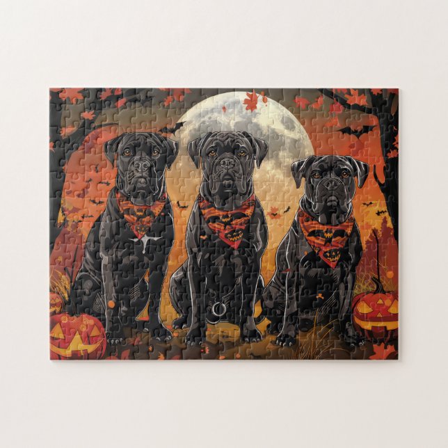 Puzzle Cane Corso Halloween Épouvantable (Horizontal)