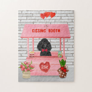 Puzzle caniche Chien Valentine's Day Kissing Booth