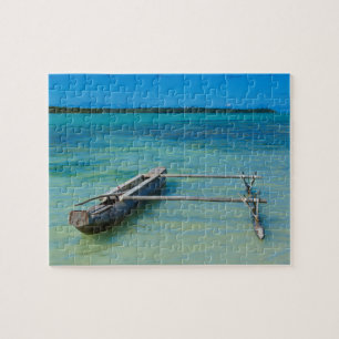 Puzzle Canot Outrigger en mer peu profonde
