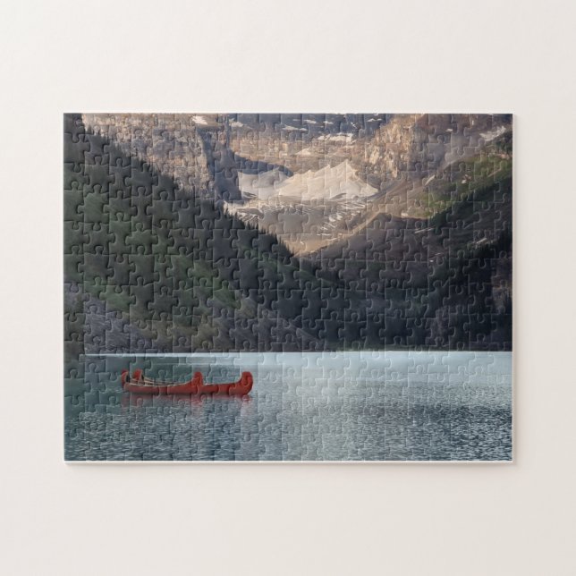 Puzzle Canots rouges sur Lake Louise (Horizontal)