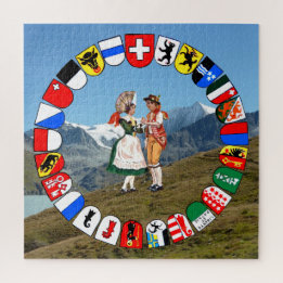 Puzzle Cantons et danseurs suisses