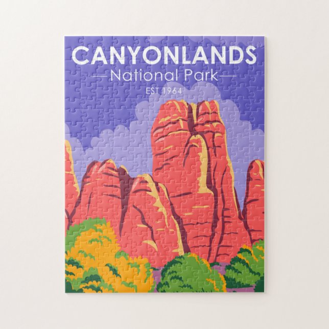 Puzzle Canyonlands National Park Utah Vintage (Vertical)