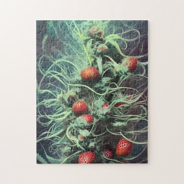 Puzzle Caoutchouc de fraise Cannabis (Vertical)