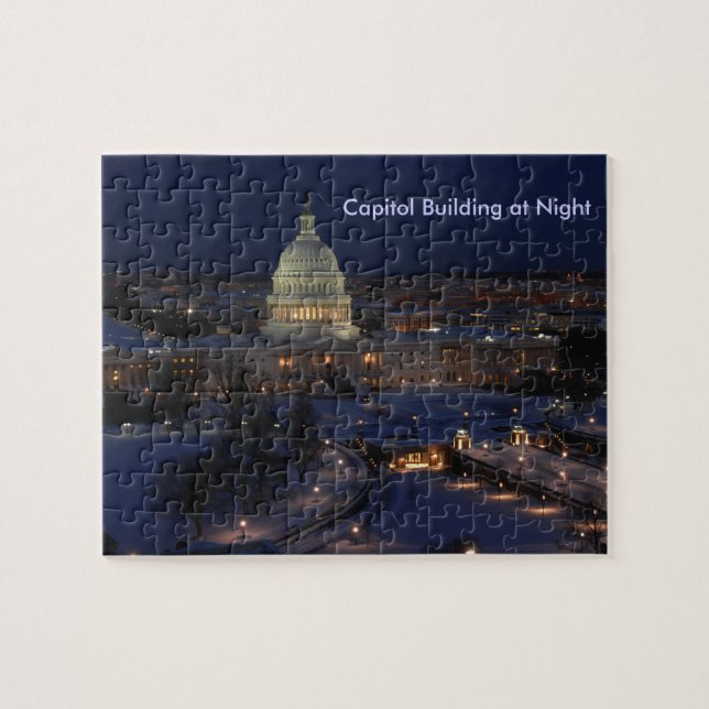 Puzzle Capitole américain la nuit (Horizontal)