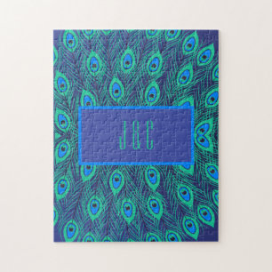 Puzzle Capture des yeux Peacock Turquoise & Blue Train Cu