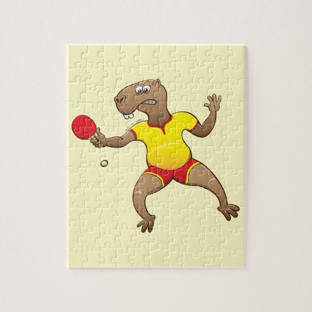 Puzzle Capybara jouant au ping-pong (Vertical)