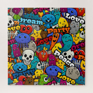 Puzzle Caractères graffitis colorés Motif