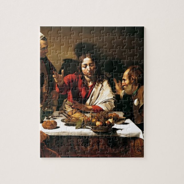 Puzzle Caravaggio - dîner chez Emmaus - peinture (Vertical)