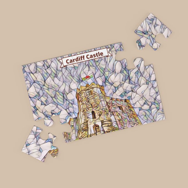 Puzzle Cardiff Castle Mosaic Image, Pays de Galles, Royau (Créateur téléchargé)