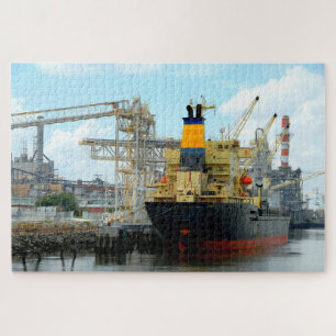 Puzzle Cargo freighter ship background