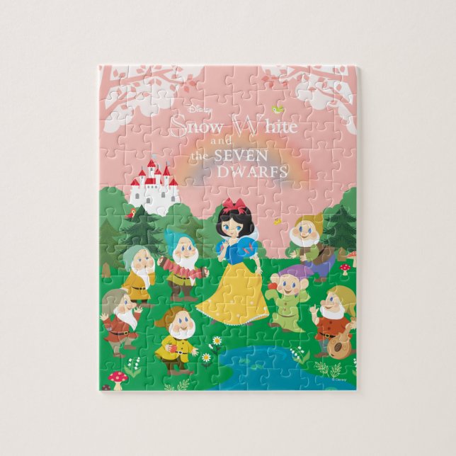 Puzzle Caricature Blanche Neige et les Sept Nains (Vertical)