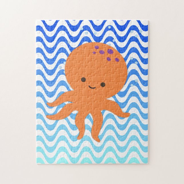 Puzzle Caricature de la pieuvre mignonne (Vertical)