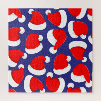 Puzzle Caricature de Santa Hat Arrière - plan sans coutur