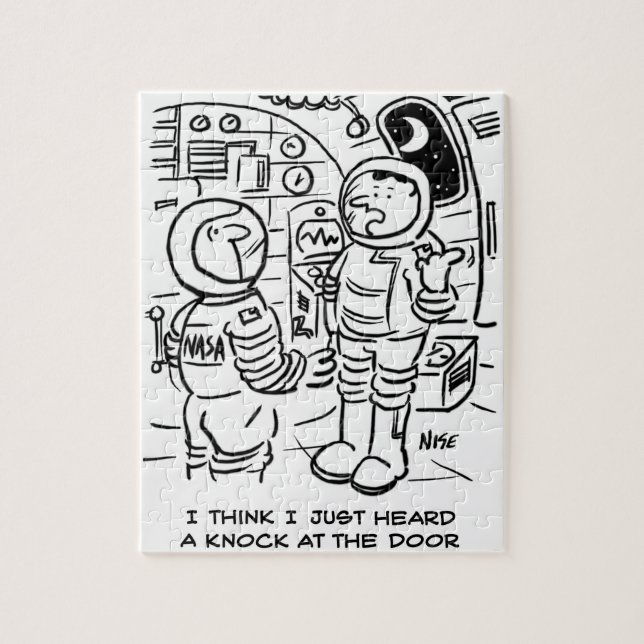 Puzzle Caricature Spacemen dans un vaisseau spatial (Vertical)