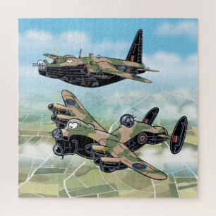 Puzzle Caricatures de l'avion bombardier 2ème guerre mond