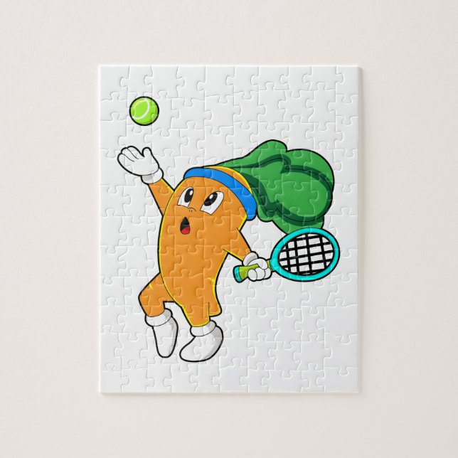 Puzzle Carotte au tennis avec raquette de tennis (Vertical)