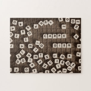 Puzzle Carpe Diem Carreaux de lettre rayée
