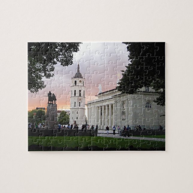 Puzzle Carré de la cathédrale à Vilnius, LITUANIE — (Horizontal)